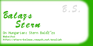 balazs stern business card